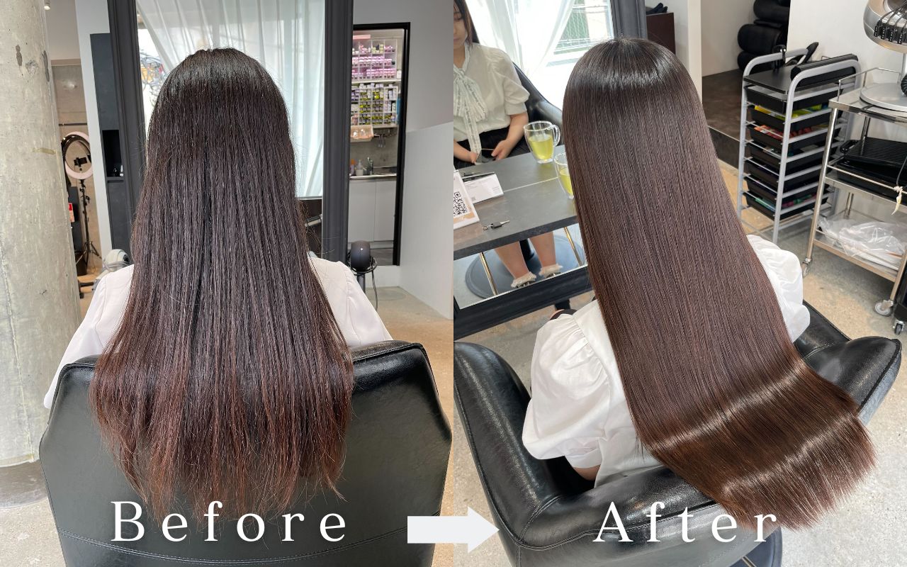 Borderless Salonで行った酸性ストレートのビフォーアフター