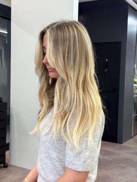 >Balayage Highlights — The Signature Service” width=”450″ height=”600″ class=”alignleft size-medium wp-image-8892″ />
<!-- FEATURED LABEL -->
<div style=