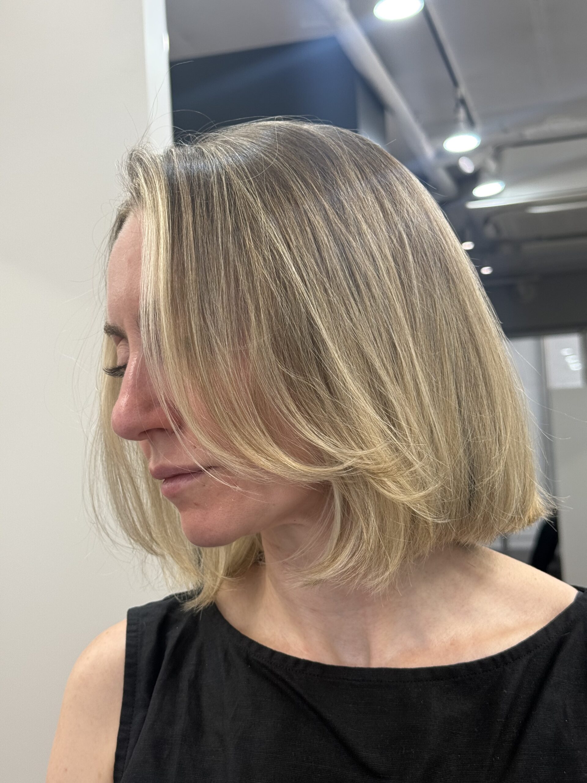Babylights and balayage styled at BORDERLESS SALON Tokyo